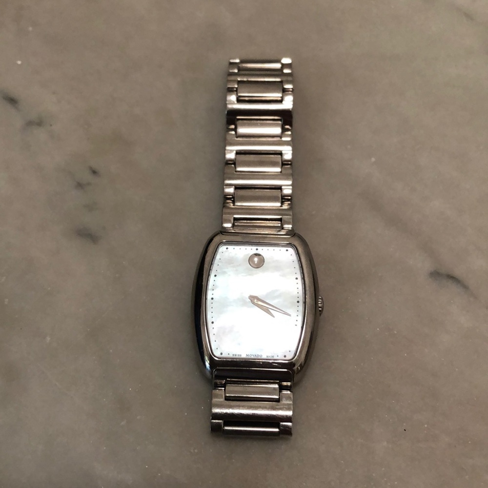 Movado mother of pearl face watch